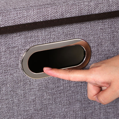 US Local Household Items Storage Box Cotton And Linen Large Folding Storage Box Clothing Storage Box 44-30-30cm, 3-piece Set, 5-piece Set