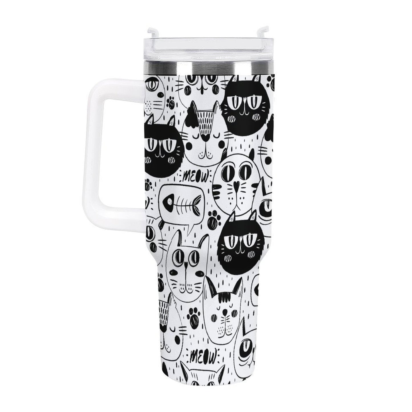 PHDT00249 POD US Local Tumbler 40 oz Large Capacity Car Cup Cat