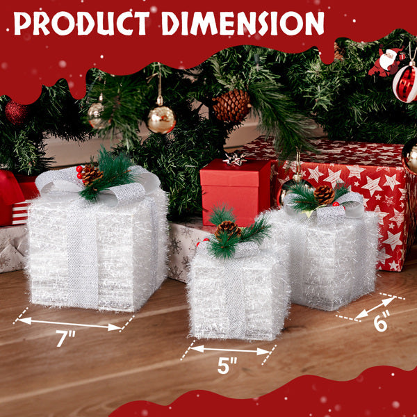 US Local White Christmas Lighting Gift Box
