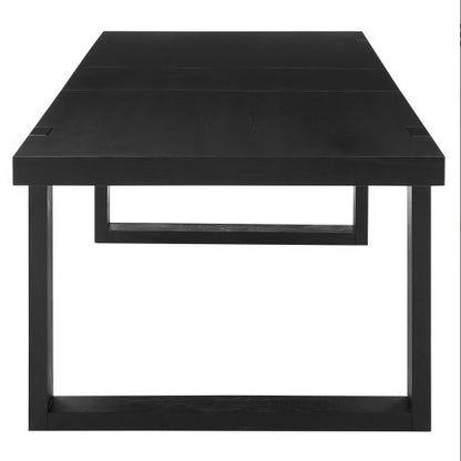 US Local Contemporary 5pc Dining Gray Chairs - Rubbed Charcoal Wood, Gold Accents