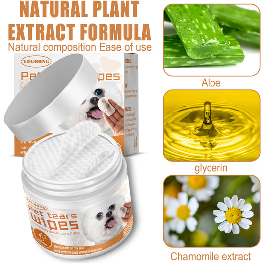 US Local Yegbong Pet Wipes Clean, Dogs And Cats Tear Stains Eye Cleaning Wipe Eye Dirt Cotton Pad