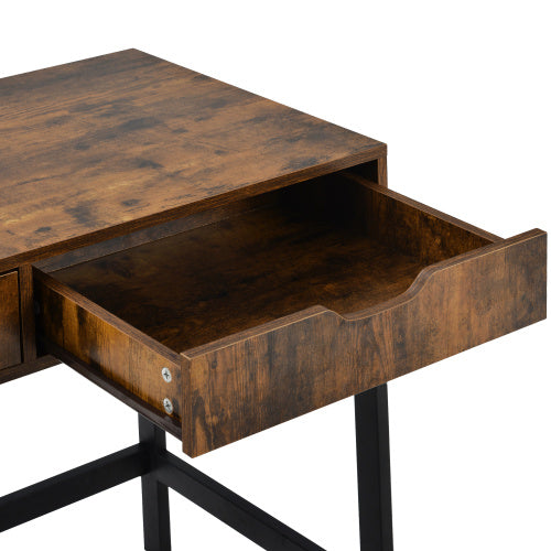 UK Local Computer Desk Dressing Table With 2 Drawers Work Table Home Office Table Industrial