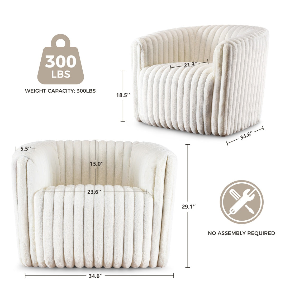 US Local Single Sofa, A Soft Touch Casual Sofa That Can Rotate 360 Degrees