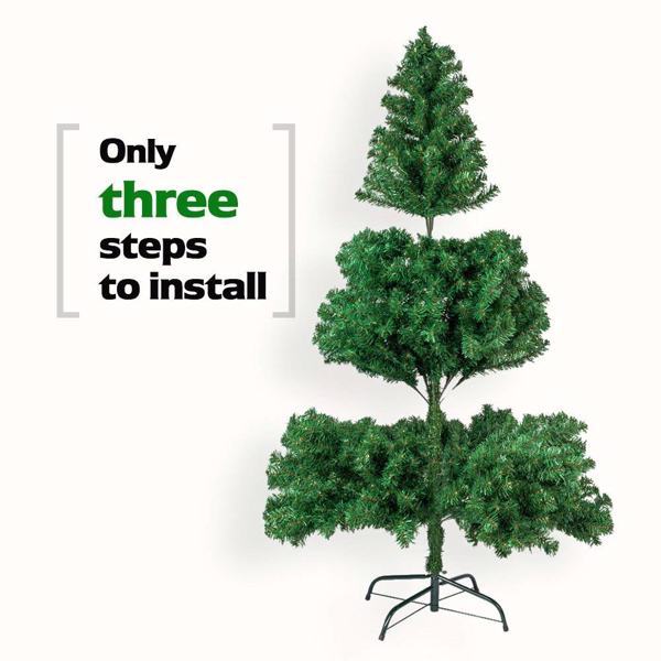 US Local Green 7ft 1100 Branch PVC Christmas Tree