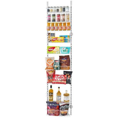 US Local 9-Tier Over The Door Pantry Organizer Hanging Storage Rack Adjustable Kitchen