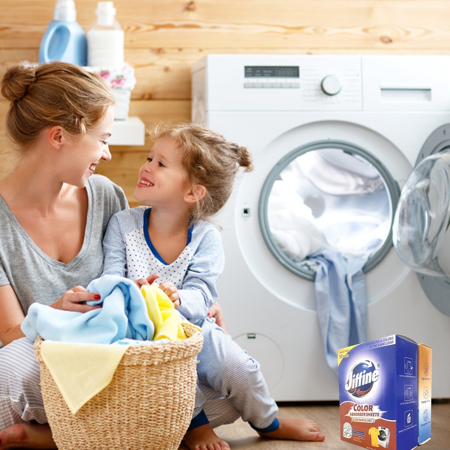 US Local JIFFINE Laundry Tablets Color-absorbing Tablets