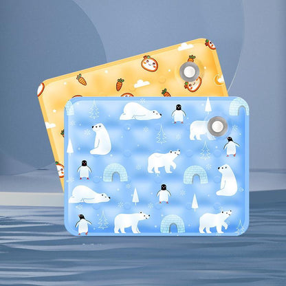 US Local Pet Summer Cooling Pad, Ice Bear Shape, Suitable For Cats And Dogs, Washable And Portable Cooling Pad