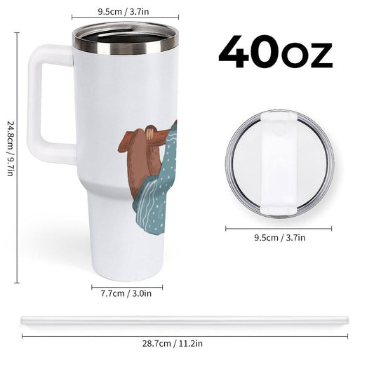 POD US Local Tumbler 40 oz Large Capacity Car Cup Christmas, Sloth