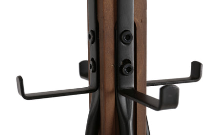 US Local Reclaimed Wood  Metal Coat Rack With Hooks For Bedroom, Living Room