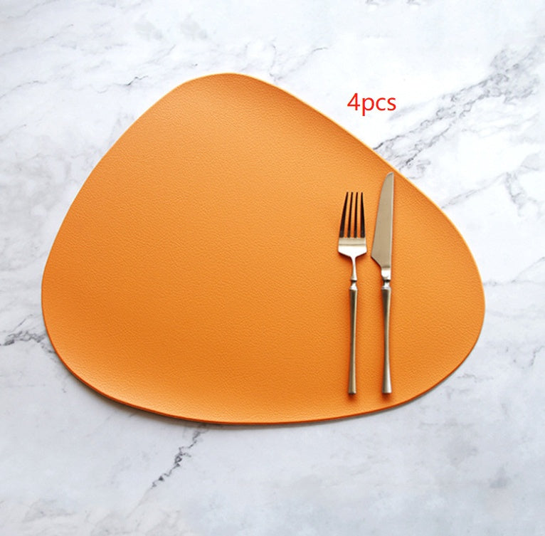 PU leather solid color placemat