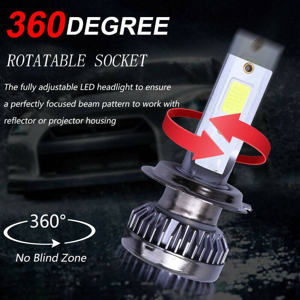 US Local 2x H7 LED Headlight Bulb Kit High Low Beam 8000K Super Blue 26000LM Light Bulb