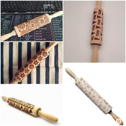 US Local Rolling Pin Christmas Embossing