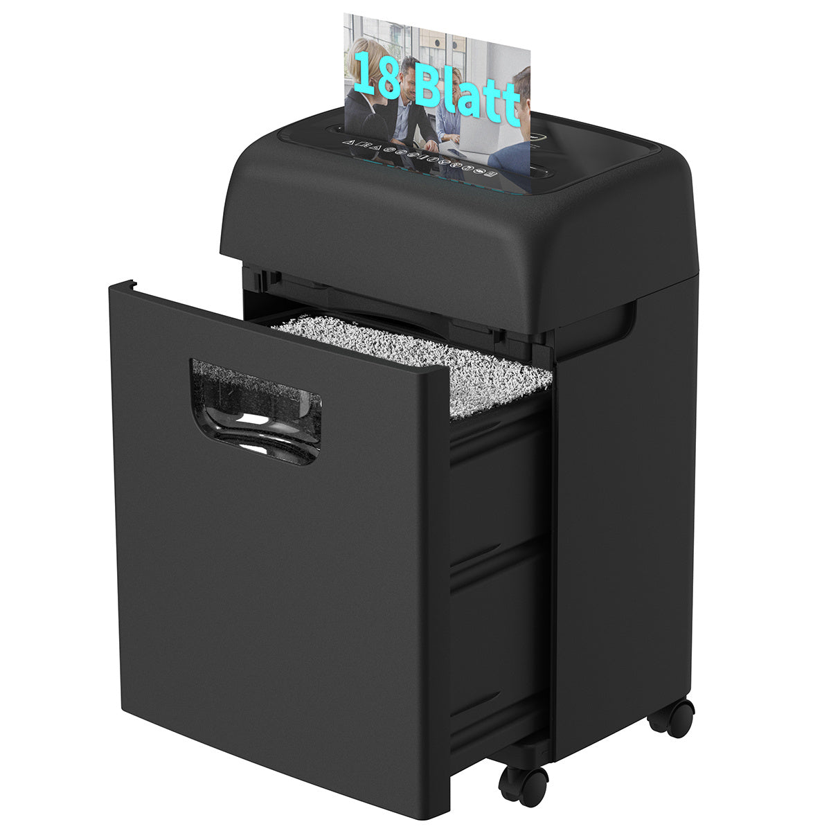US Local Woolsche Cross Cut Document Shredder 18 Sheet Document Shredder Credit Card Shredder Security Level P-4 For Home, Office And Schools