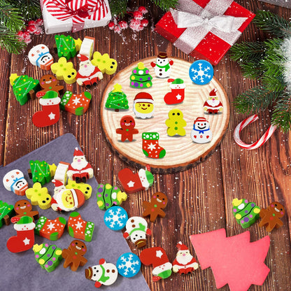 US Local 150 Pcs Children's Christmas Mini Erasers, Cute Little Animal Erasers-Ban On Selling On Amazon