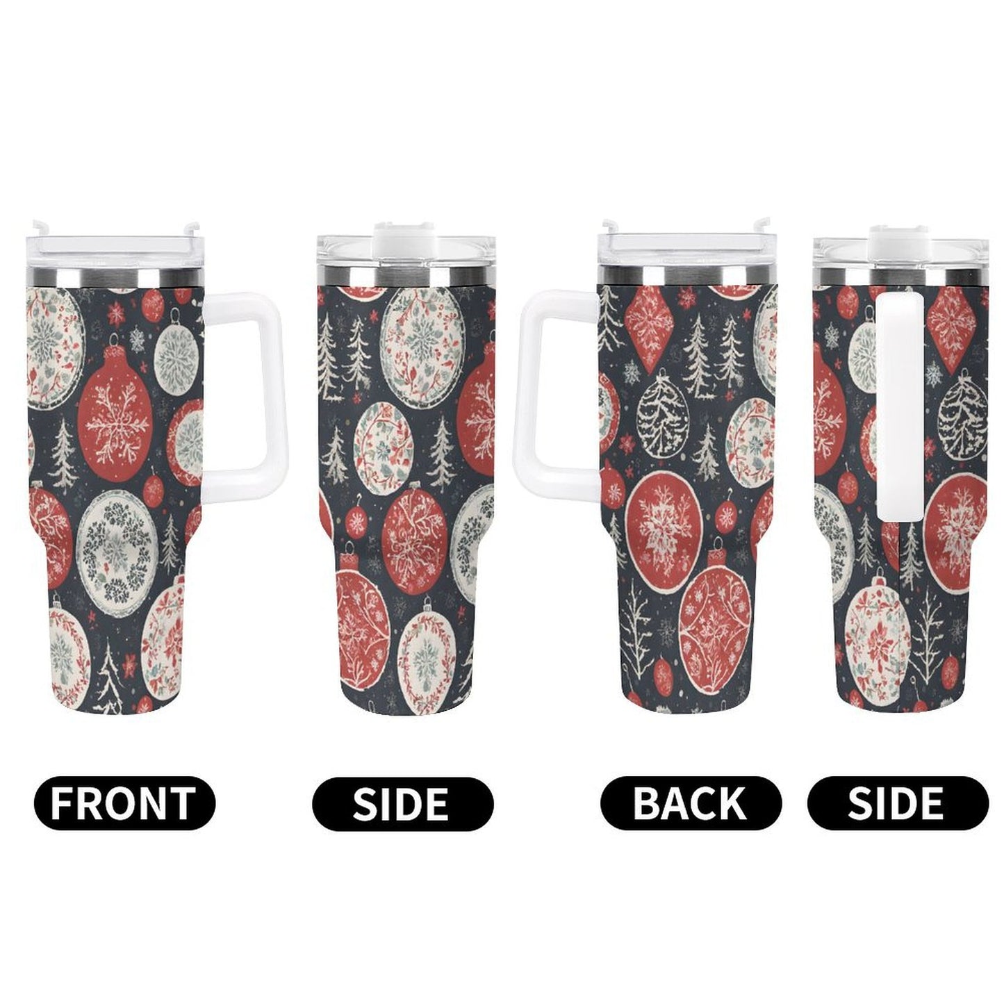 PHDT00332 POD US Local Tumbler 40 oz Large Capacity Car Cup Christmas, Colored Balls