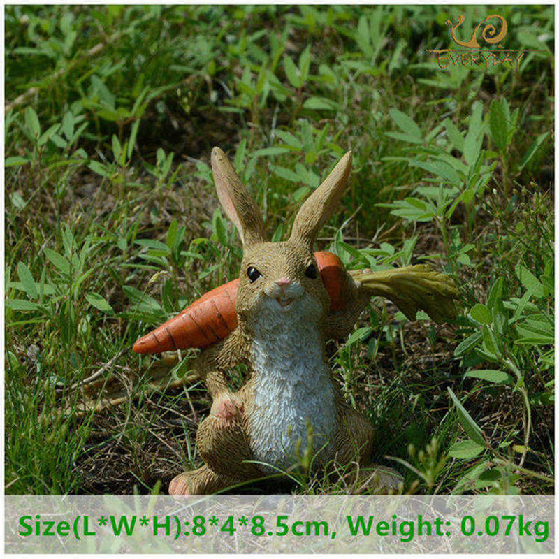 US Local Creative Decorations Cute Bunny Resin Ornaments