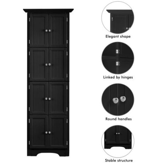 US Local High Storage Cabinet With Door And 4 Shelves