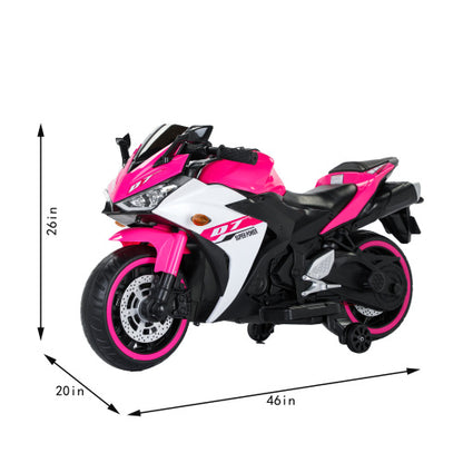 US Local Electric Motorcycle 12V Kids Toys MotorcycleKids Electric Carelectric Ride On Toys For 3 4 5 6 Years Boys Girls With Training Wheelsmanual ThrottleDrive By Hand Ighting Wheels