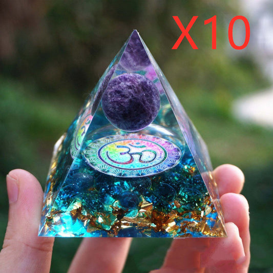 USA Local Pyramid Decoration Natural Crystal Gravel Energy Tower
