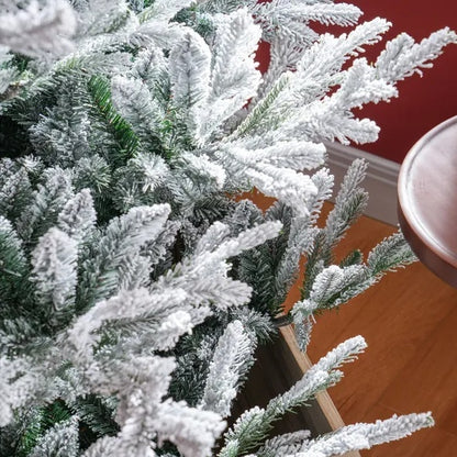 US Local HOMCOM 6 Foot Artificial Christmas Tree, Pine Hinged Xmas Tree With 795 Realistic Branches, Steel Base, Auto Open, Green