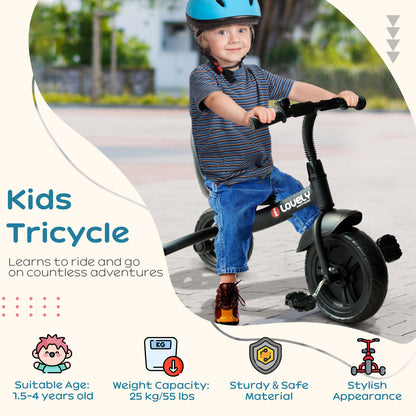 US Local 3-Wheel Recreation Ride-On Toddler Bike With Bell for Children Indoor Outdoor