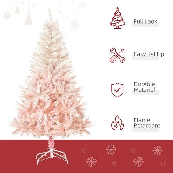 CA Local 5 ft Artificial Christmas Tree Home Decoration Automatic Open White
