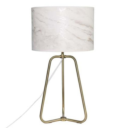US Local New Design Small Modern Stylish Desk Lamp In Stock In The United States, Easy To Install, Optima Marble Lampshade Table Lamp - Bronze 110V Metal Online Shift Switch, Used For Bedside Table Lamp