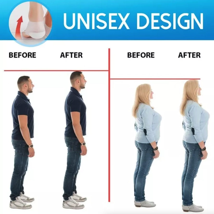 US Local Concealed Footbed Enhancers Invisible Height Increase Silicone Insoles Pads USA