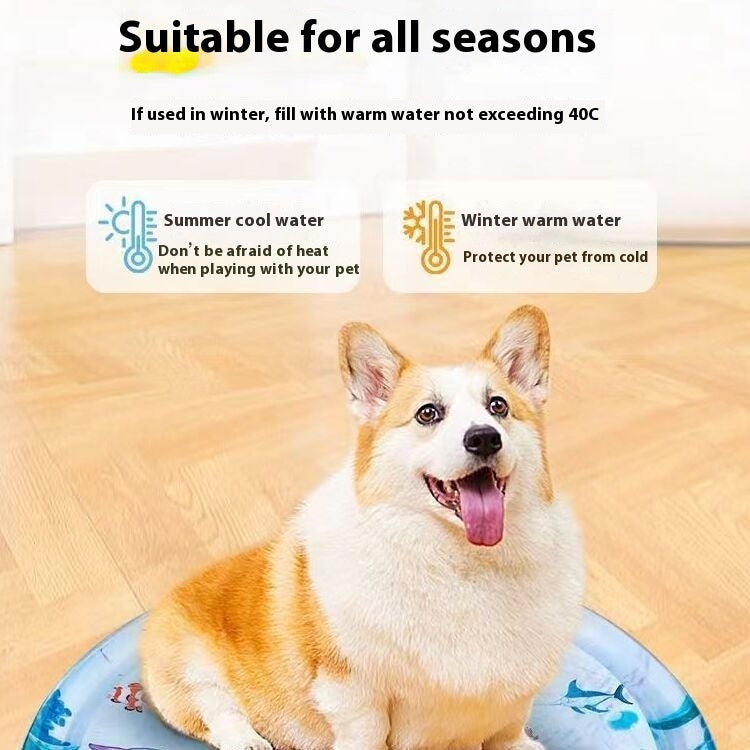 US Local Summer Cooling Pet Water Bed Cushion Ice Pad Dog Sleeping Square Mat For Puppy Dogs Cats Pet Kennel Cool Cold