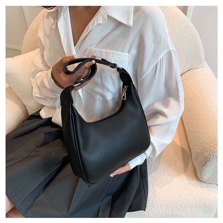 French Handheld All-match White Bag