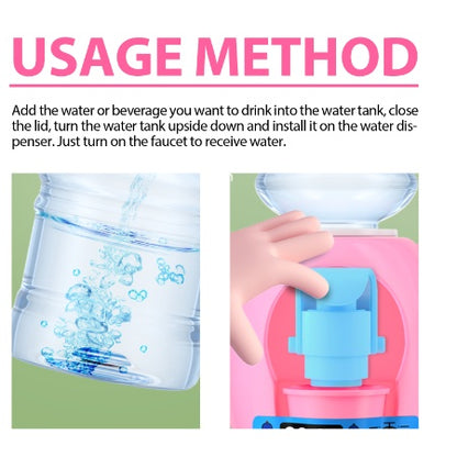 US Local Dowmoo Children's Mini Water Dispenser, Baby Kitchen Toys Mini Fun Every Home Drink Machine Can Water