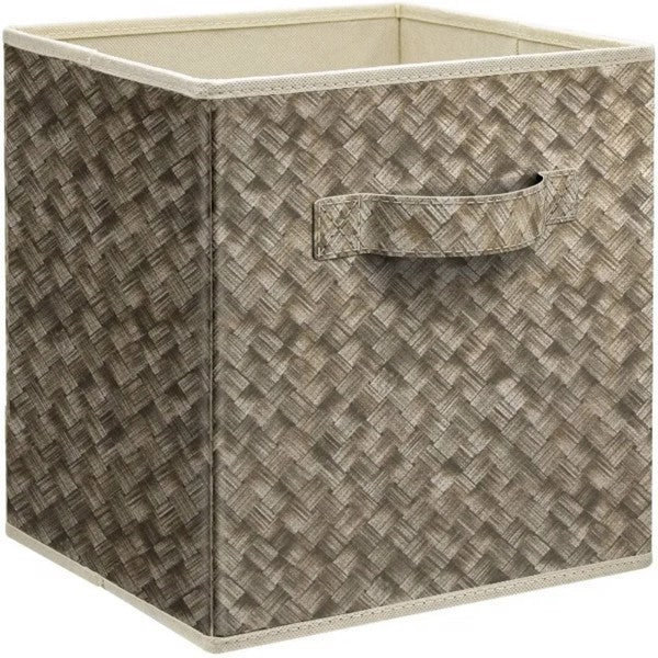 US Local 12 Inch Foldable Cube Storage Bins Set Of 6, Closet Organizers Bins And Storage Box For Toy Clothes-Brown