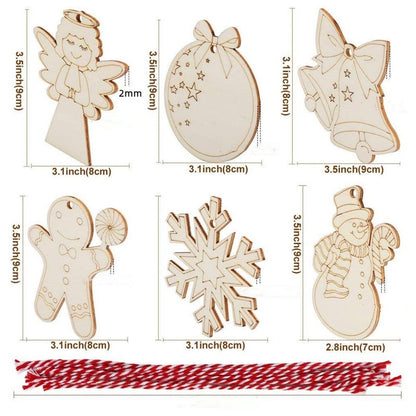 US Local Wooden Christmas Ornaments Blank Wooden Discs With Holes