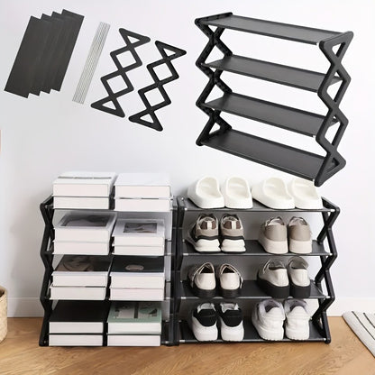 US Local 4-layer X Shoe Rack, Home Storage Supplies, High-quality Multi-layer Storage Rack, Shoe Rack At The Entrance Of The Living Room And Bedroom