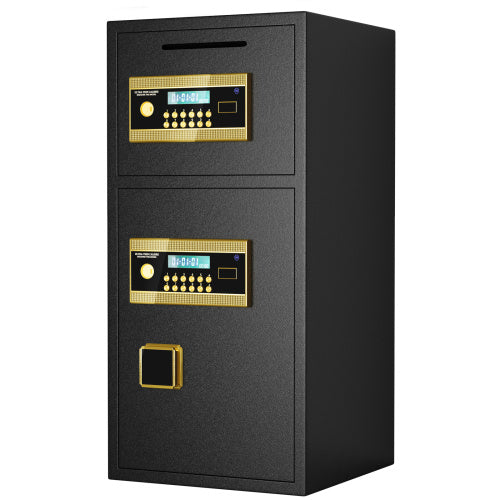 US Local Large Double-door Coin-operated Safe,Digital Security Safe With Fireproof And Waterproof Bag,6.0 Cubic Feet Safe Box With Hidden Code Function For Home,Office And Hotel
