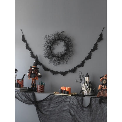 US Local 8.3x5x24 Fabric Standing Gnome W Orange Banner  Spring Body, For Halloween Decor