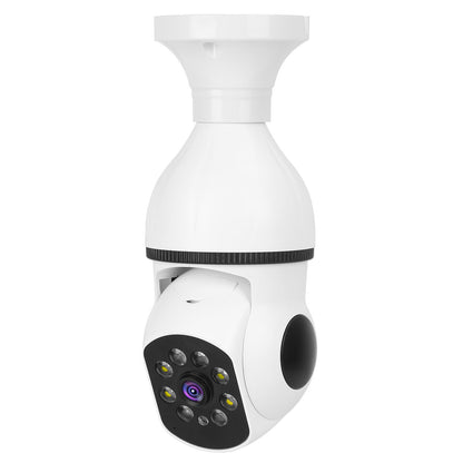 US Local 1 Pc E27 WiFi Bulb Camera 1080P FHD WiFi IP Pan Tilt Security Surveillance Camera With Two-Way Audio Full Color Night Vision Flood Light Motion Tracking Siren Function APP Control