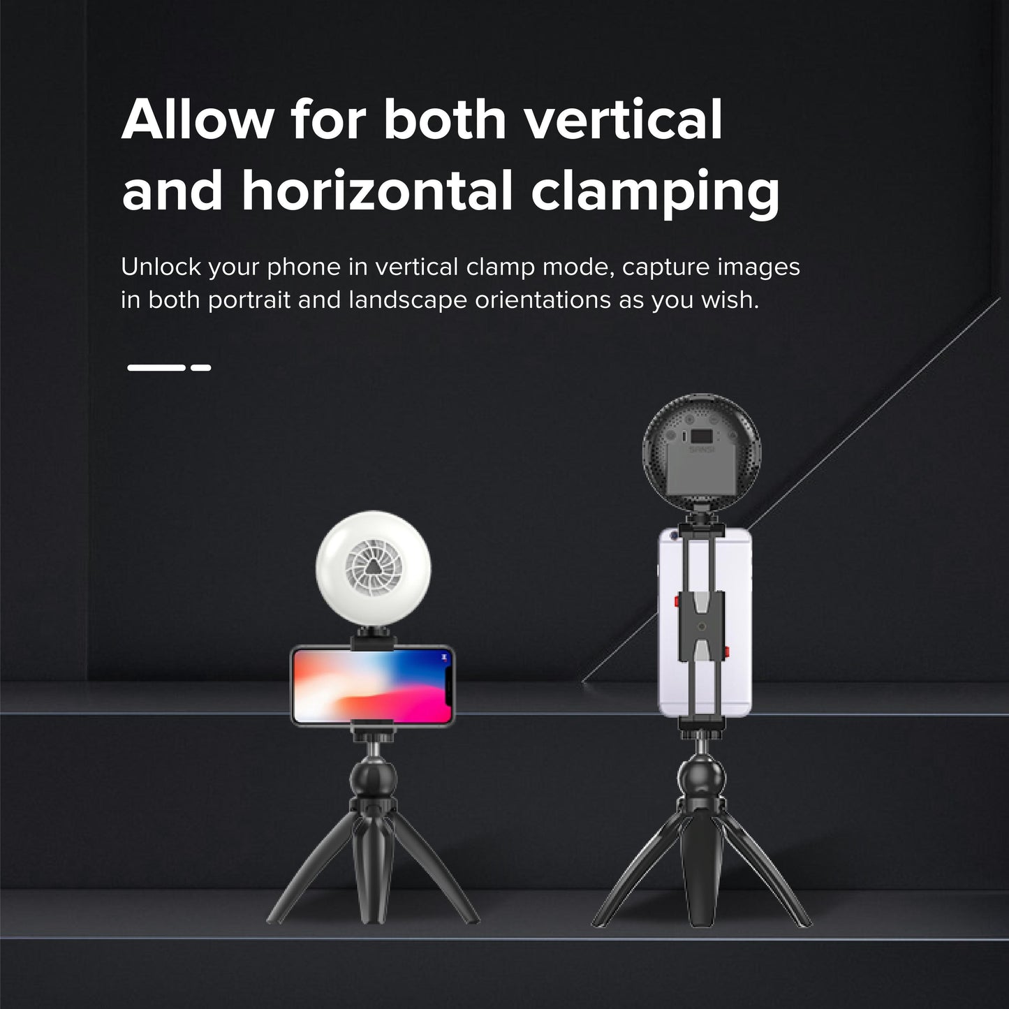 US Local SANSI Portable Rechargeable Fill Light, 8.6W Selfie & Video Light With 9 Color Temperatures & 5 Brightness Levels For Phone, Camera, Laptop, Makeup, Video Calls, Camping