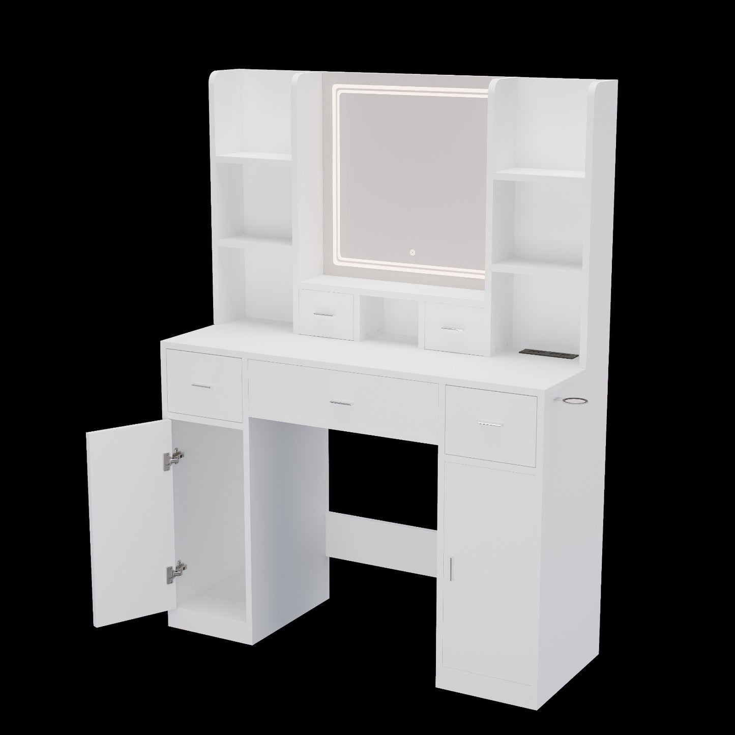 US Local Smart Mirror Dressing Table With Drawers And Storage Cabinet