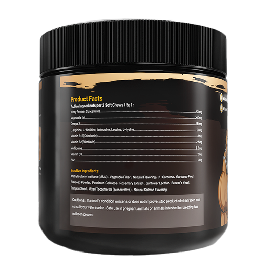 US Local Muscle Gain Chews For Dogs High Protein Dog Food Health Supplement Premium Muscle Builder For All Breeds Soft Dog Chews