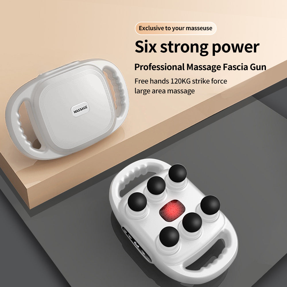 US Local Handheld Deep Tissue Massagers  Percussion Massage Gun  6-Head Back Massager For Muscle Relaxation In Back Leg Neck Shoulder And Body Gifts For Families And Friends