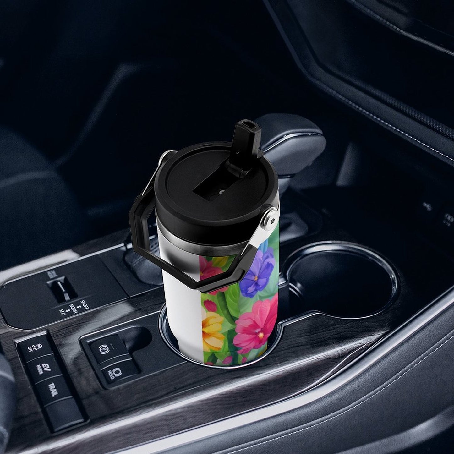 POD US Local Tumbler 30oz Large Capacity Car Cup Tropical, Safflower, Bright Style