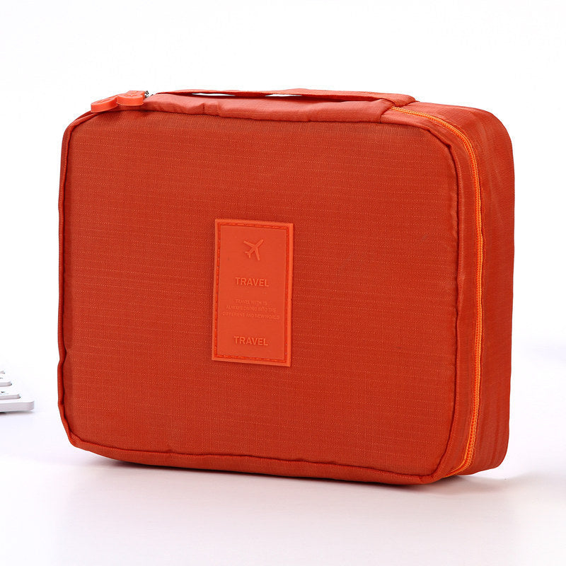 USA Local Portable Cosmetic Bag Waterproof Divider Multi-grid Pockets Toiletry Bags Travel Storage Handbags Women Make Up Bag