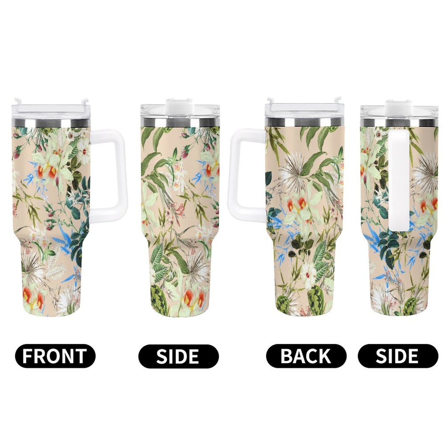 PHDT00111 POD US Local Tumbler 40 oz Large Capacity Car Cup Flowers