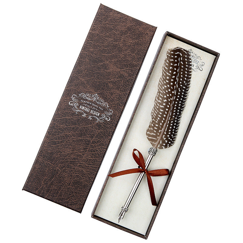 US Local European Retro Feather Pen Gift Box