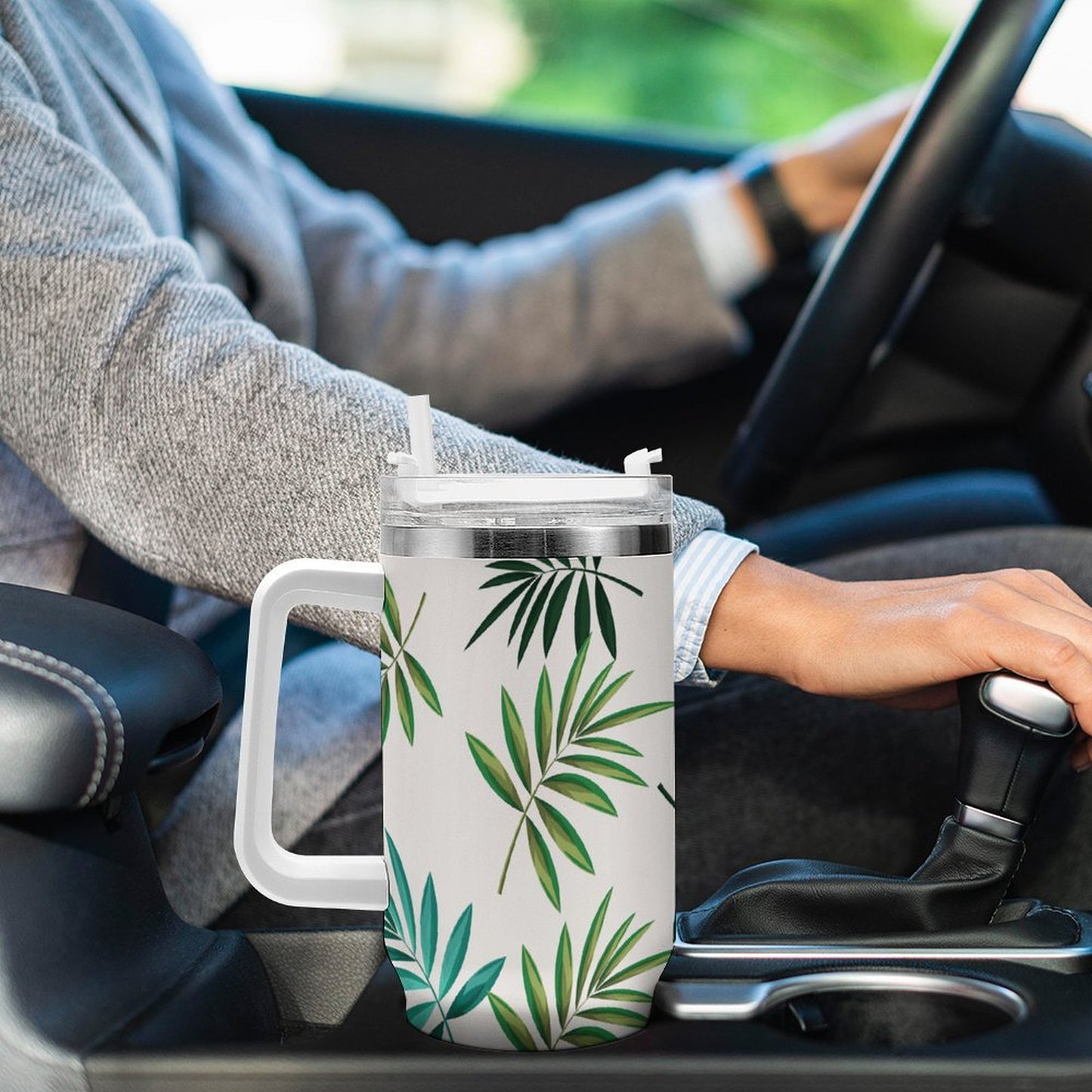 PHDT00057 POD US Local Tumbler 40 oz Large Capacity Car Cup Leaves, Summer