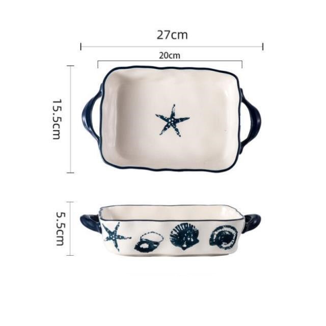 Creative Ceramic Cutlery Household Oven Special Baking Pan