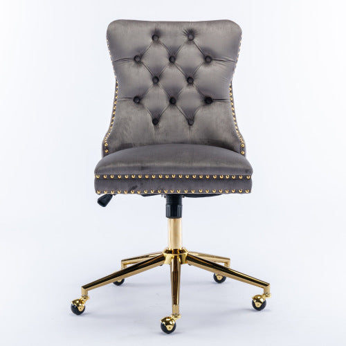 US Local Home Office Chair With Tufted Velvet Buttons