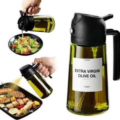 US Local Portable Light-shielding Spray Oil Bottle, All-in-one Glass Oil Bottle, Olive Oil Sprayer