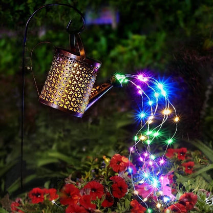 US Local 1   2pcs Watering Can Lights, Copper Solar Garden Lights For Outdoor  Pathway  Yard Deck  Lawn Patio